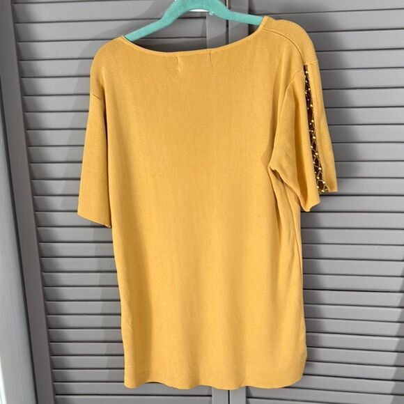 CAL Fashion Gold Embellished Top - Picture 3 of 5